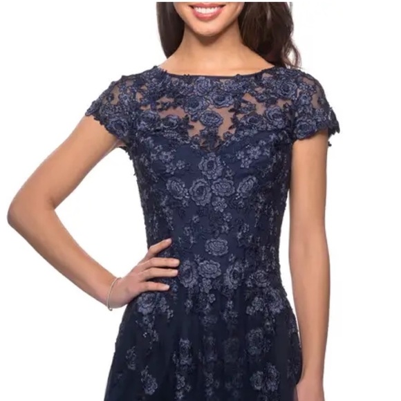 La FEMME EMBELLISHED MESH A-LINE GOWN ❤️IN STORES❤️ - Picture 5 of 5